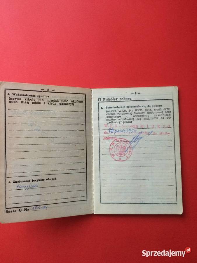 1588 Książeczka Wojskowa Szczecin