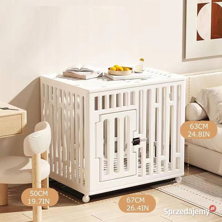 Klatka Kojec Psa Transporter Biały mazowieckie Myszyniec