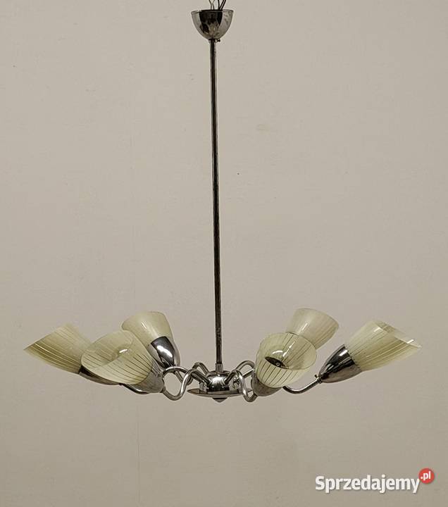 lampa wisząca sufitowa vintage art Deco żyrandol Radomsko
