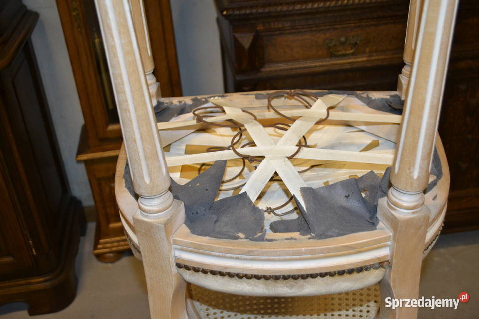krzesła medaliony rafia 4 Będzin