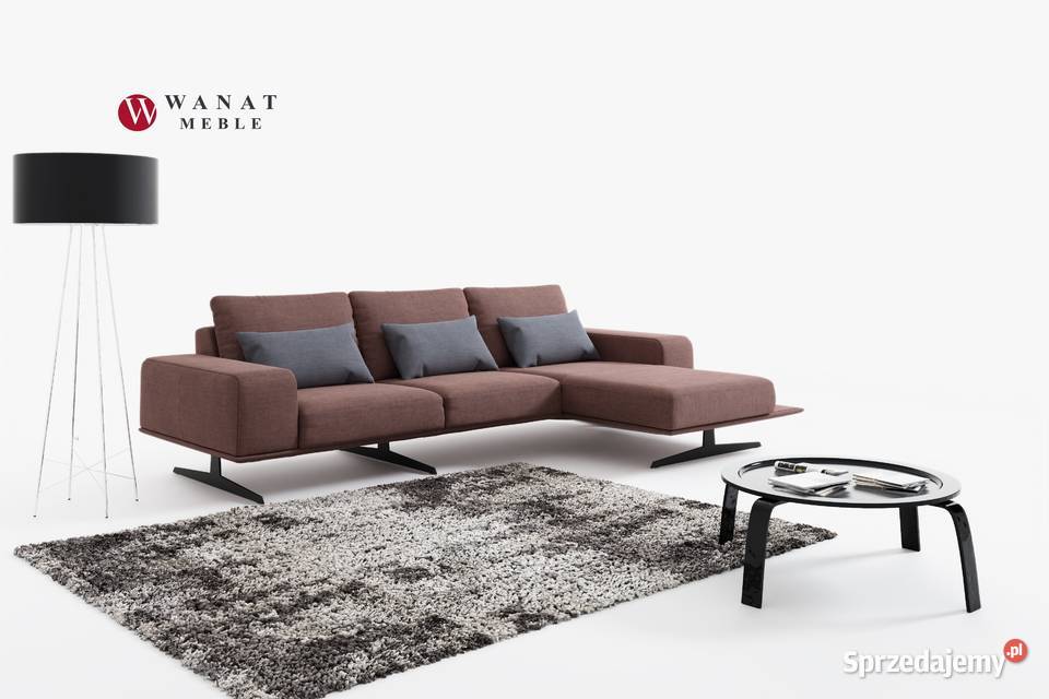 Duży Narożnik CASSINO Luźne poduszki Tkanina Toruń