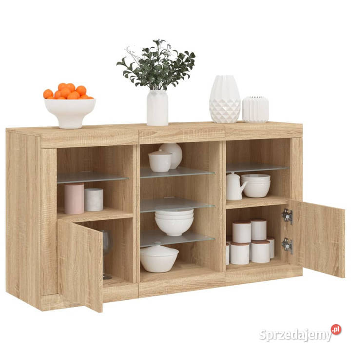 Szafka z oświetleniem LED dąb sonoma 123x37x67 Warszawa