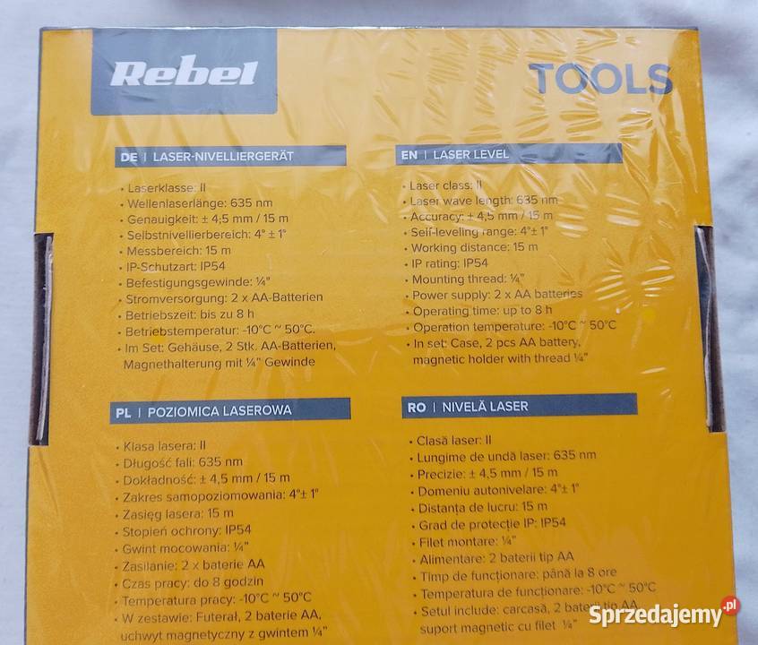 Poziomica Laserowa Samo Poziomująca RB1115