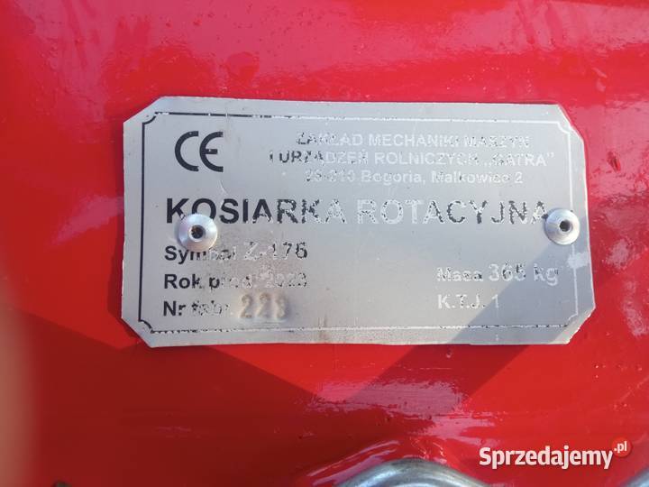 Kosiarka Rotacyjna GATRA 165 2024 Jerzmanowice