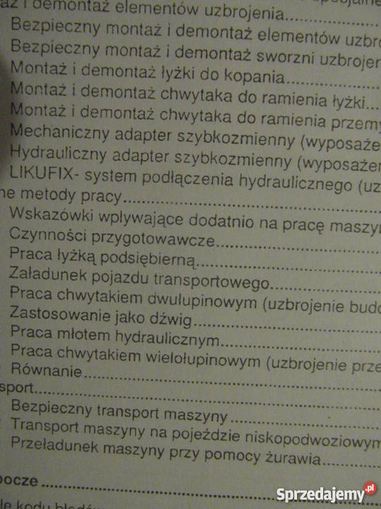 INSTRUKCJA OBSŁUGI DTR LIEBHERR R904 C i inne Szczecin