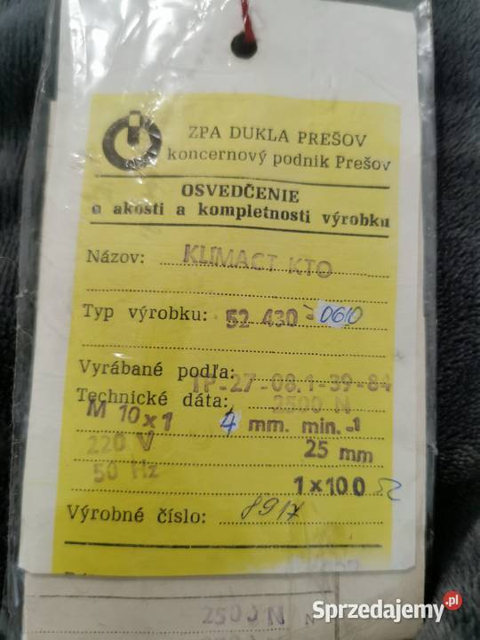 Siłownik liniowy elektryczny Klimact KTO 220v Poznań sprzedam