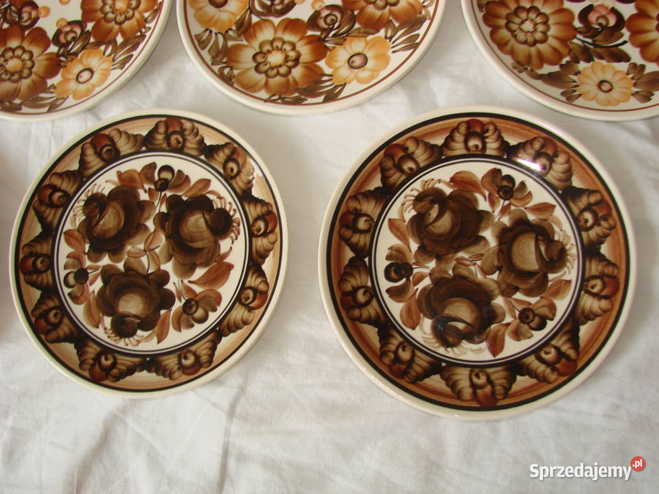 Koło fajansowy talerz dekoracyjny PRL Pozostałe Pruszcz Gdański