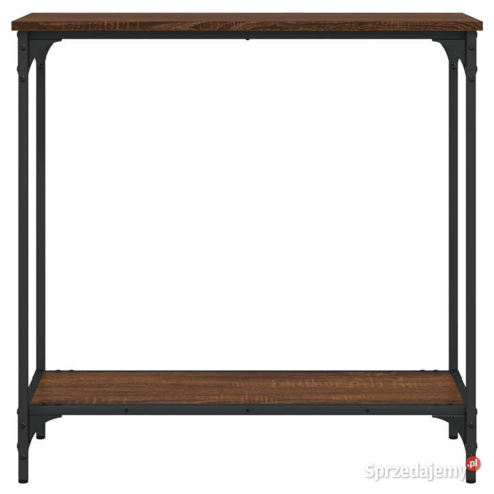 Stolik konsolowy brązowy dąb 75x305x75 WM837711 mazowieckie Warszawa