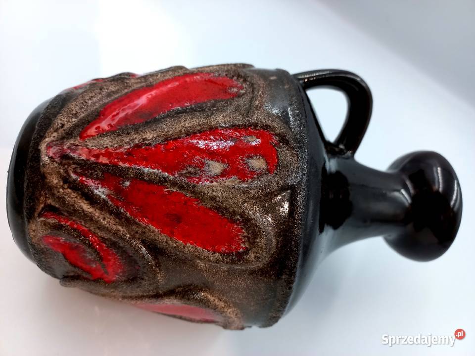 Śliczny kolekcjonerski dzban/wazon niemiecki lava sygnowany
