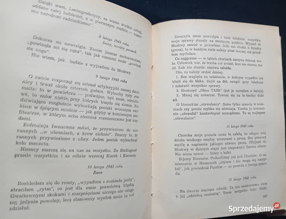 Wiera Inber Oblężone miasto Czytelnik 1950 r Antyki, Sztuka, Kolekcje Koźminek