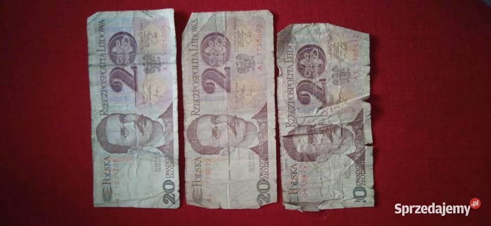 Banknoty 20 1982 r seria A