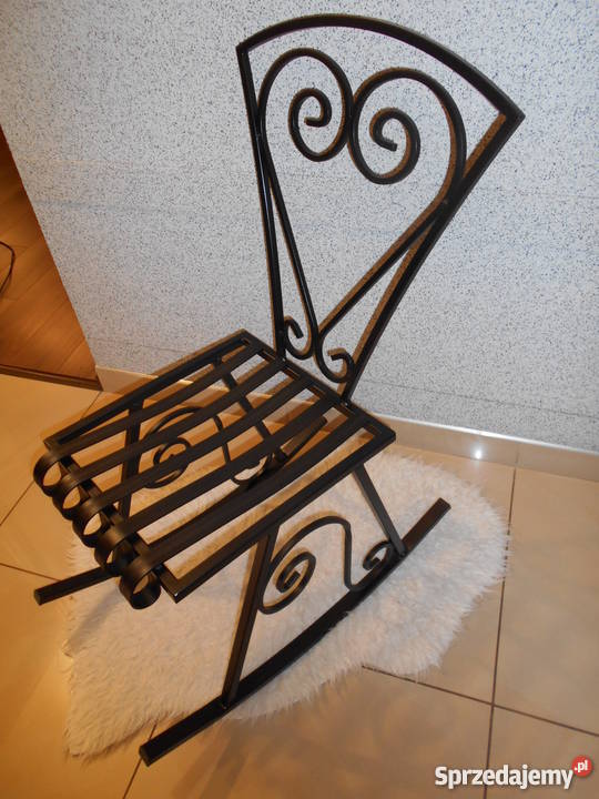 Fotel bujany krzesło bujak metaloplastyka Belsoo Fotele i pufy Oświęcim
