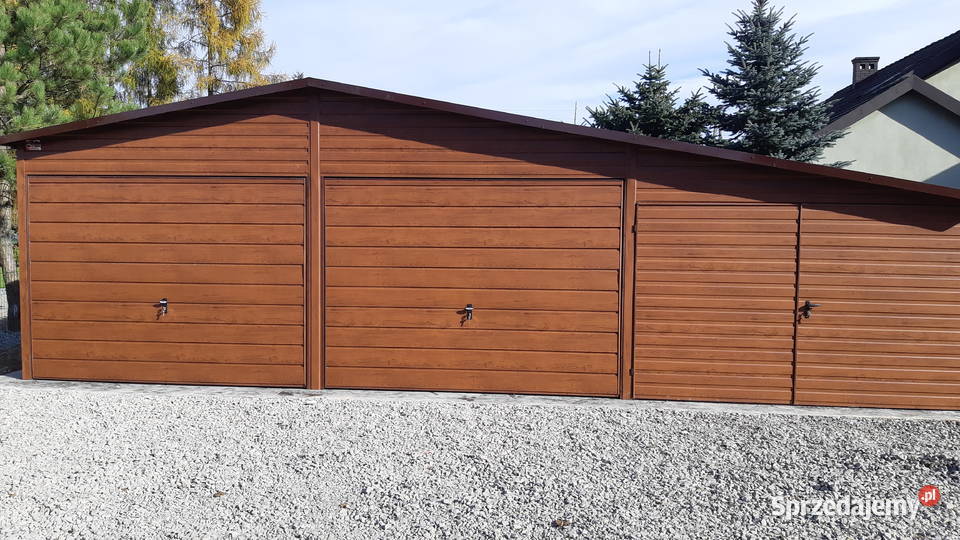 Garaż Blaszany GRAFITOWY 9x6 Wiaty Hale Romstal Kamień Pomorski