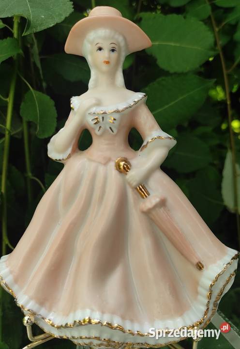 Antyczna figurka wiktoriańska porcelanowa Pabianice