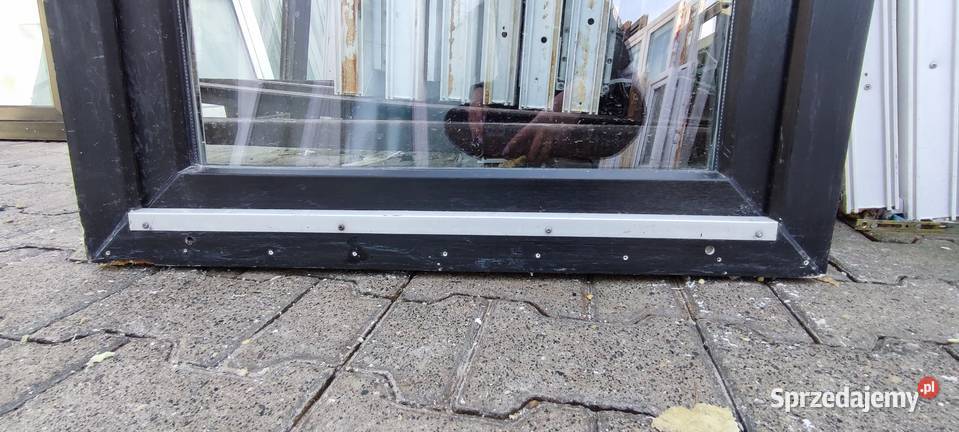 OKNA KacprzaK OKNO PCV 85X160 Brąz Używane Drzwi i okna