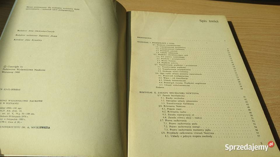 Mechanika klasyczna  Roman Stanisław Ingarden pomorskie Gdańsk