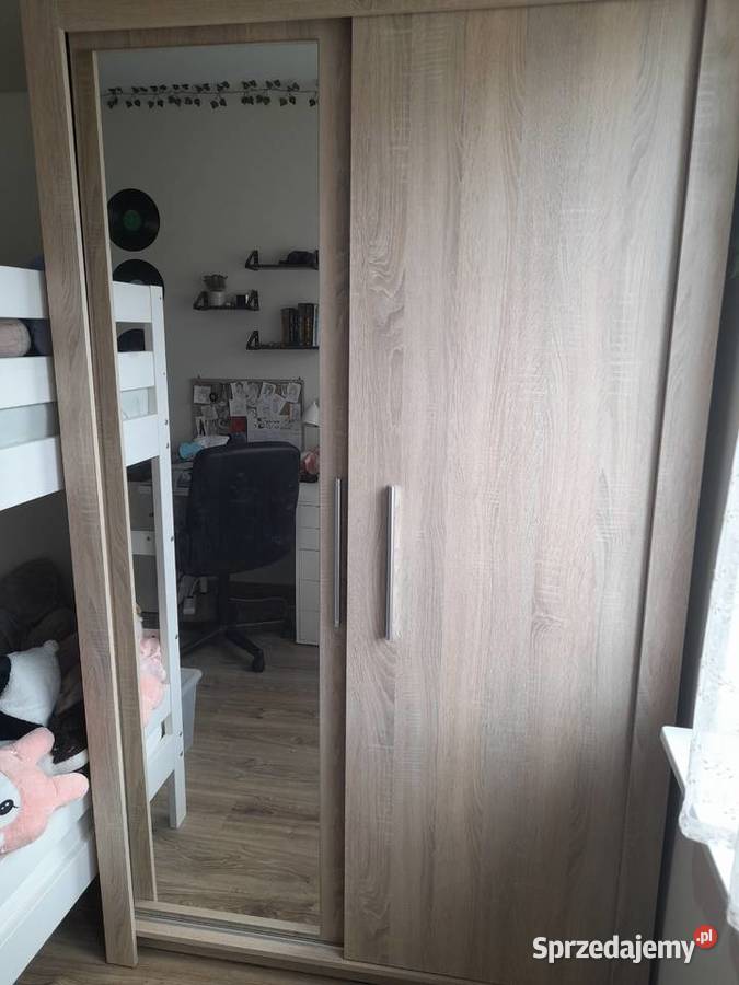 Szafa z lustrem dąb sonoma drzwi przesuwne 120cm Kraków