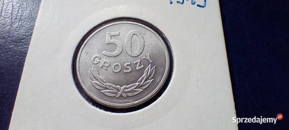Stare monety 50 groszy 1949 AL skrętka PRL Numizmatyka podkarpackie Lesko