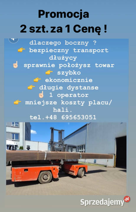 używany wózek elektryczny wielokierunkowy Wózki widłowe Gdynia