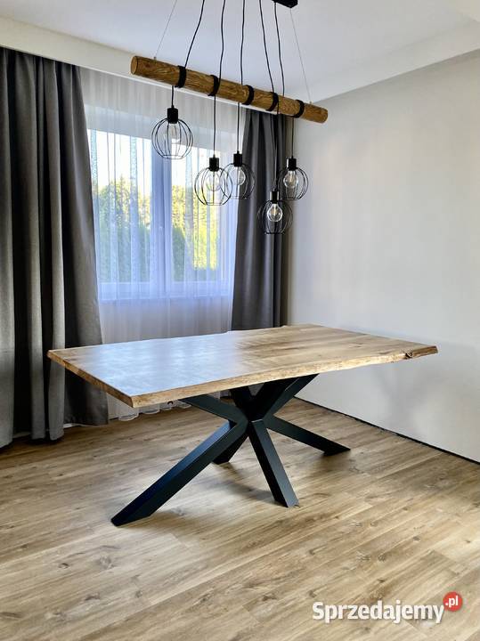 Stół dębowy drewniany 300 rozkładany pająk Konstancin-Jeziorna