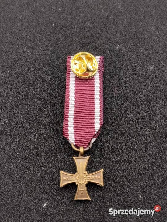Krzyż Walecznych miniaturka Militaria wielkopolskie