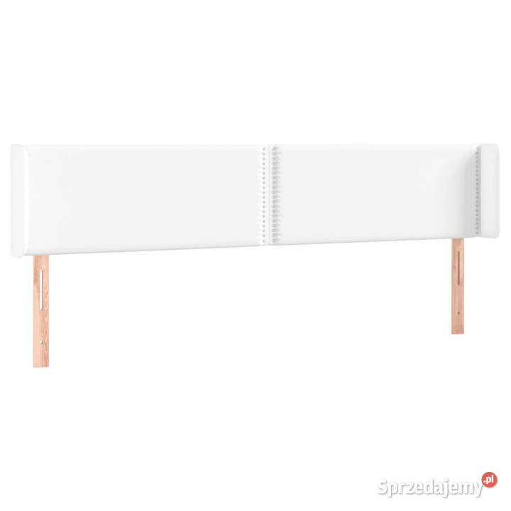 Zagłówek uszak biały 183x16x7888 sztuczna skóra mazowieckie