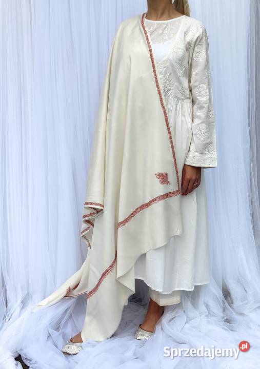 Szal orientalny indyjski haftowany haft paisley zachodniopomorskie Szczecin