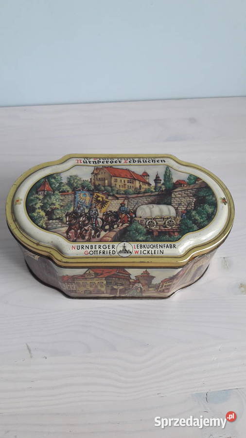 Puszka metalowa pudełko pojemnik Nurnberger Głuchołazy