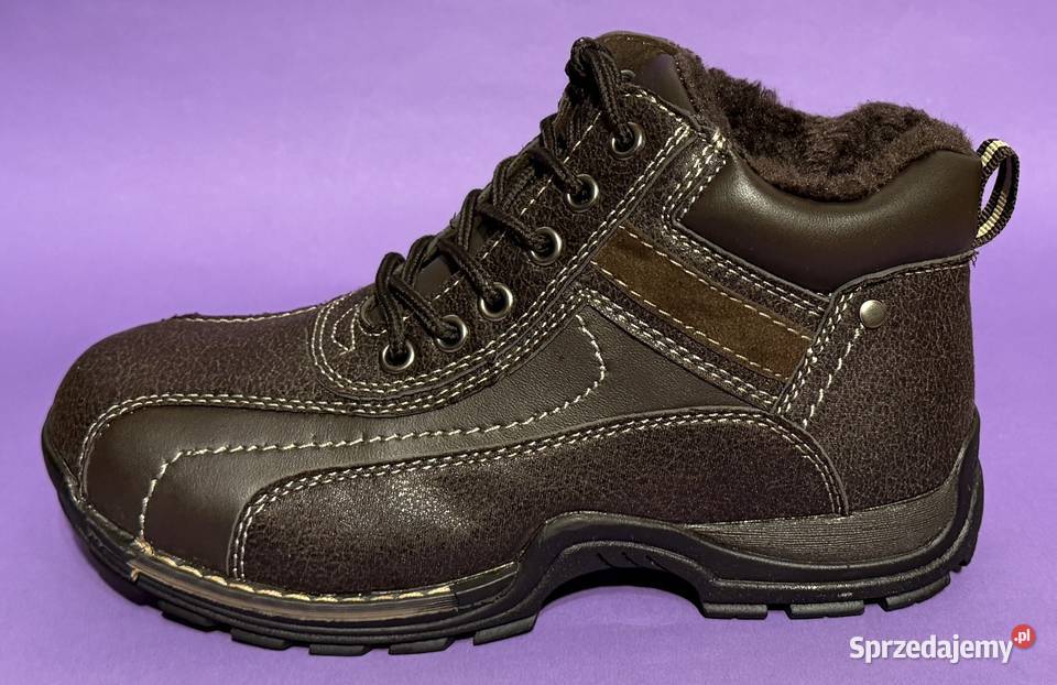 Brązowe młodzieżowe ocieplane buty rozmiar 38 mazowieckie Żyrardów sprzedam