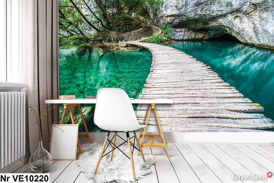 Tapeta fototapeta Natura i widik woda kładka wielkopolskie Leszno