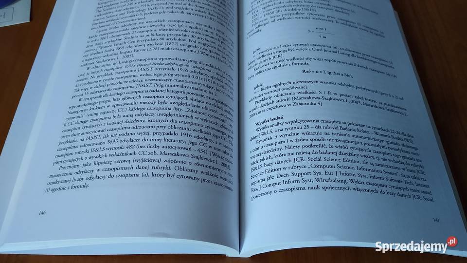 Badania ilościowe nauki Irena sprzedam