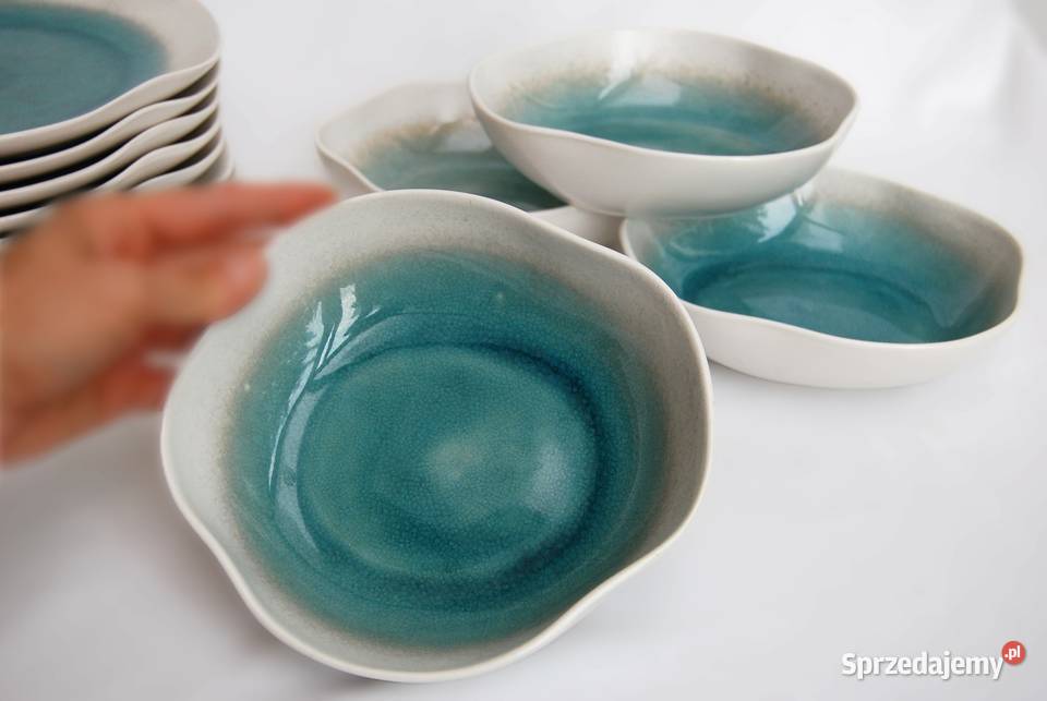 HomeYou serwis obiadowy kamionka turkus biały Lublin