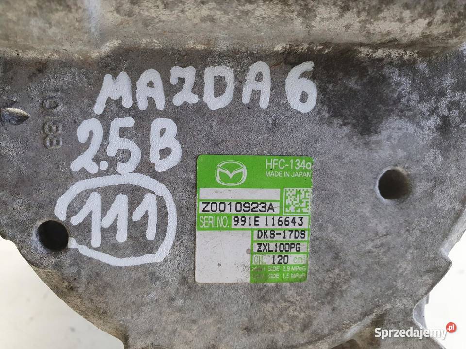 SPRĘŻARKA KLIMATYZACJI Mazda 6 II GH 25 16V Chełm sprzedam