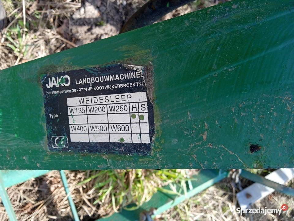 Włóka 6 m Zachodnia hydraulicznie składana nieuszkodzony Zakrzewo
