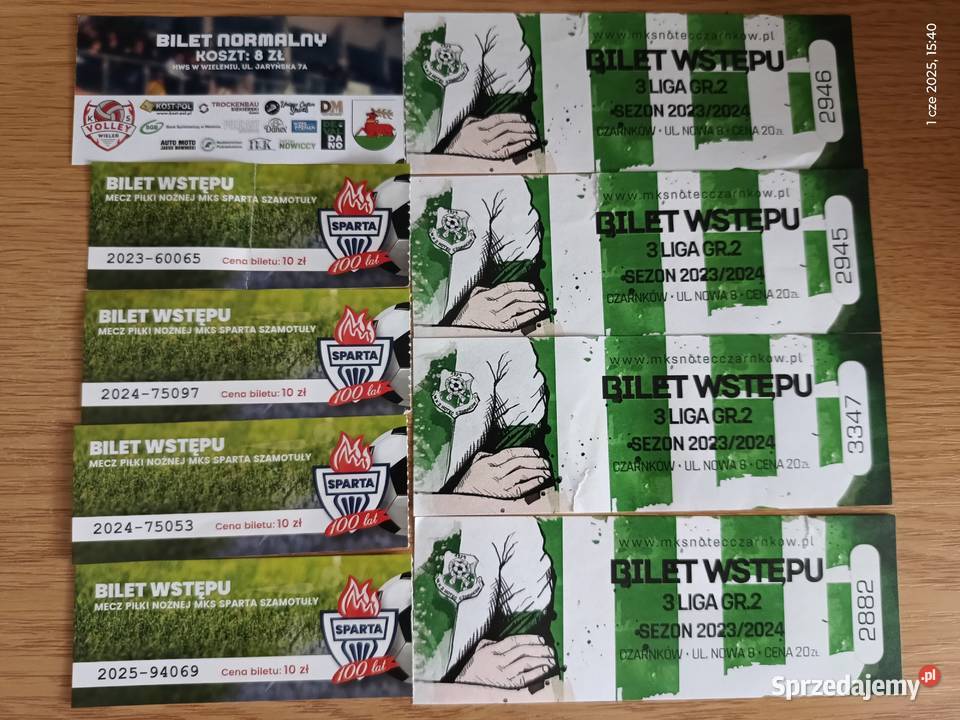 Kolekcjonerskie bilety meczowe piłkarskie