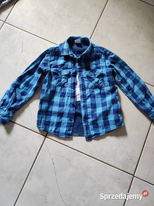 bluza koszula flanelowa chłopca z traktorem świętokrzyskie