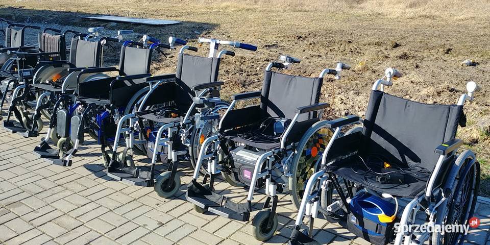 Wózek inwalidzki lekki składany z napędem różne Syców