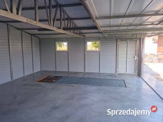 Garaż blaszany 10x6 drewnopodobny