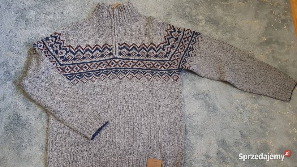 Sweter męski gruby szary sprzedam