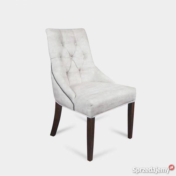 MODNE pikowane krzesło chesterfield glamou z