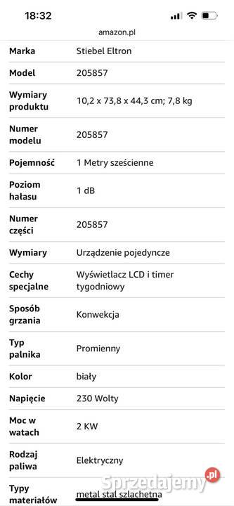 Konwektor ścienny Stiebel Eltron cns 2000 lcd Nowy Sącz