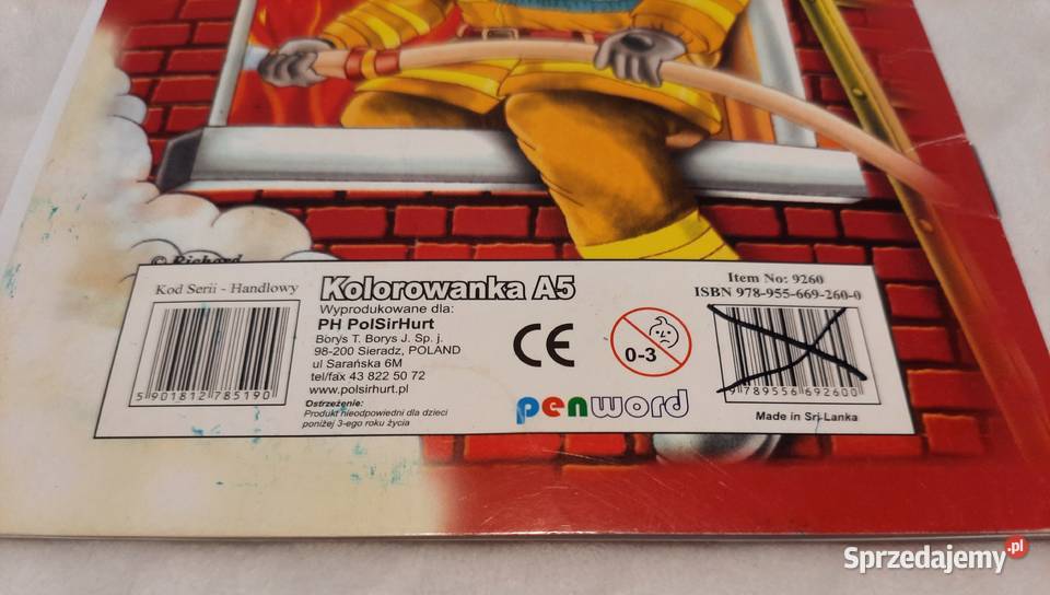 Malowanka Strażacy A5 Penworld Kolorowanki śląskie Czeladź
