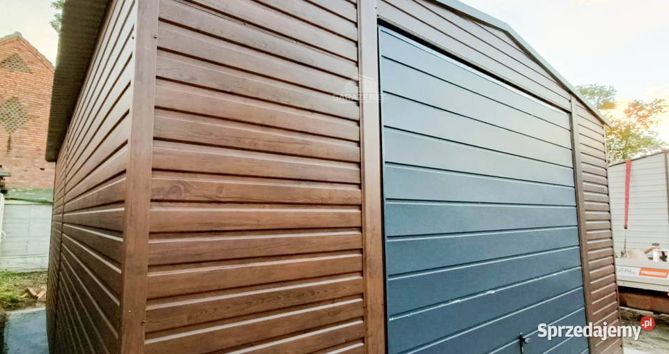 GARAŻ BLASZANY 5m x 7m DWUSPAD BRAMA UCHYLNA Wrocław