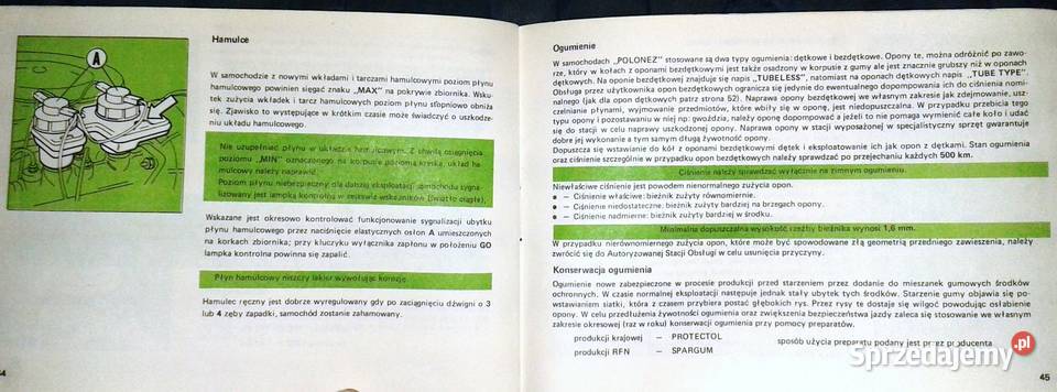 FSO Polonez Caro 15 16 Instrukcja Chełm