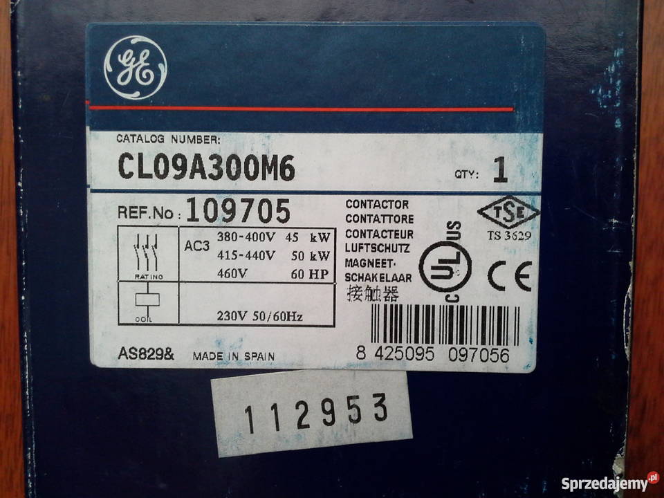 Stycznik 45kW typ CL09A300M6