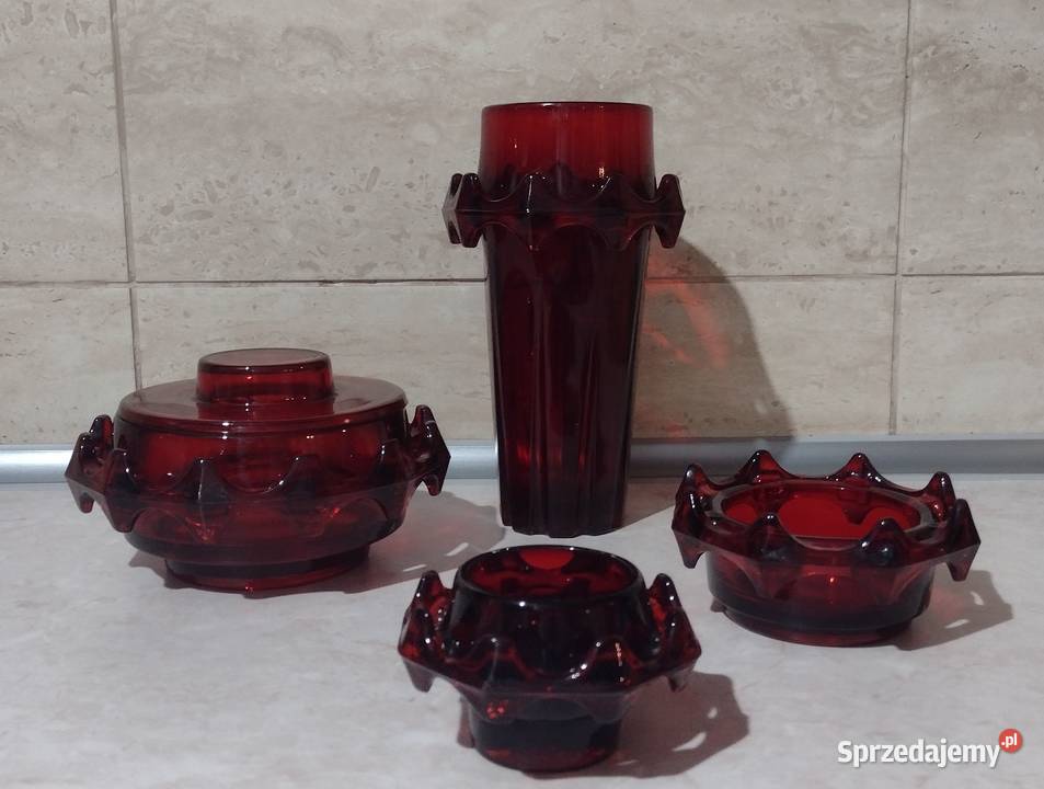 Zestaw Diatret ze szkła sodowego lata 70 Antyki, Sztuka, Kolekcje Libiąż sprzedam