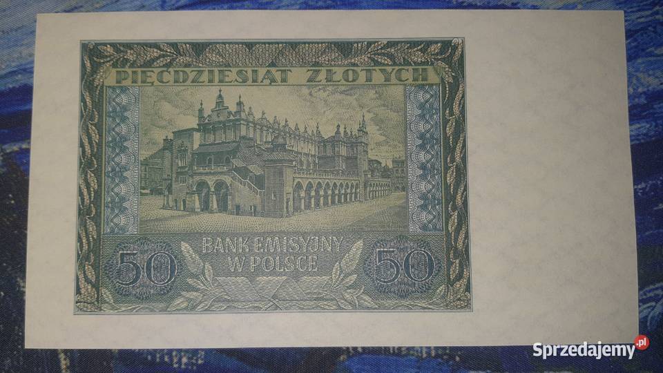 RZADKOŚĆ 50 złotych 1940 s B UNCUNC Warszawa