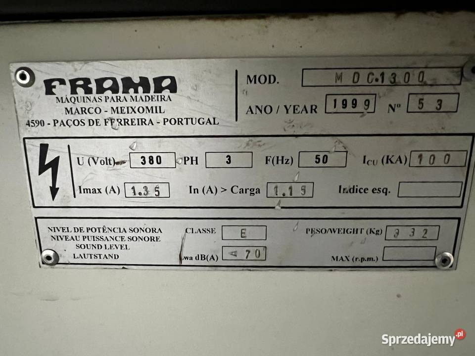 Walcowa nakładarka kleju Frama MDC 1300 Juszczyn sprzedam