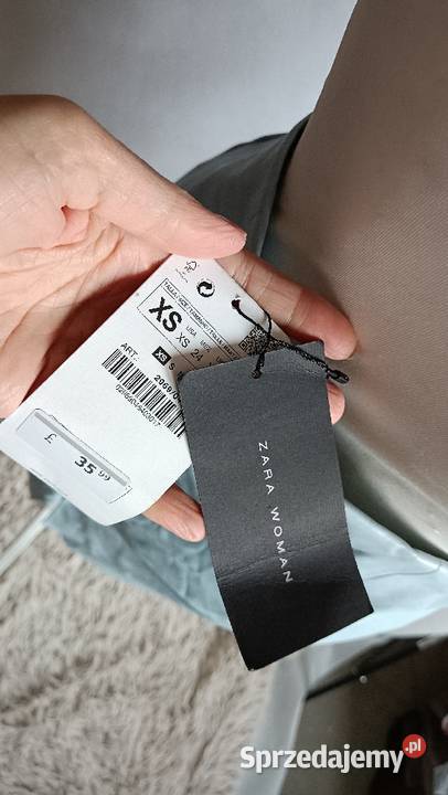 Niebieska spódnica Zara skórzana ekoskóra 34 Rozmiar 34(XS) podlaskie Białystok