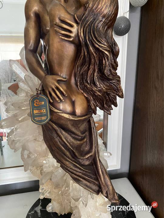 Ogromna Rzeźba z brązu kryształ górski dolnośląskie